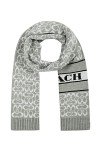 Coach Women's C Logo Knit Scarf in Chalk