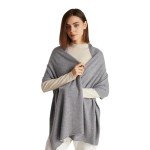 Light Gray Cashmere Shawl - Extra Large Scarf