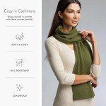 Fishers Finery Cashmere Ribbed Winter Scarf, Black/Brown