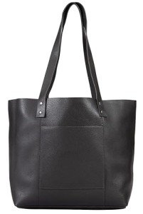 Chocolate Brown Leather Tote Bag for Women