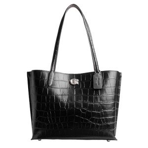 Coach Croc-Embossed Willow Tote Bag