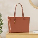 Fossil Rachel Leather Tote Bag in Medium Brown