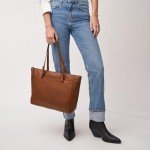 Fossil Rachel Leather Tote Bag in Medium Brown