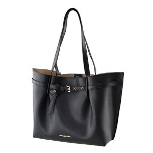 Michael Kors Emilia Large Black Leather Tote