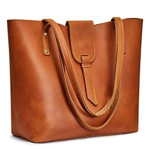 Luxury Leather Tote with Purse Organizer for Women