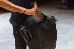 Stylish Unisex 45L Black Nylon Travel Backpack