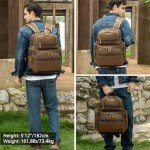 Vintage Leather Laptop Backpack for Men