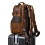 Vintage Leather Laptop Backpack for Men