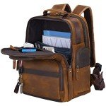Vintage Leather Laptop Backpack for Men