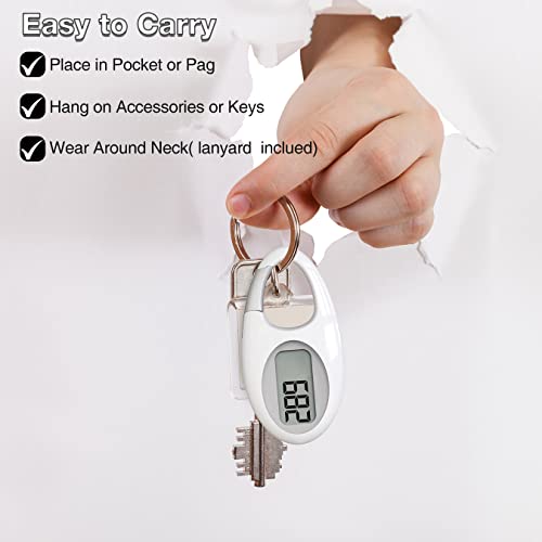 3D Step Counter Pedometer with Lanyard - Black