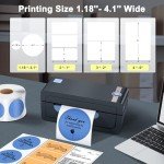 JADENS Wireless Bluetooth Label Printer for Shipping