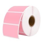 MUNBYN Bluetooth Thermal Label Printer & Pink Labels