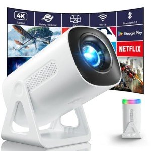 OPOQO 4K Mini Projector with WiFi & Bluetooth