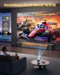 OPOQO 4K Mini Projector with WiFi & Bluetooth