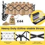 Collapsible 48'' Garden Wagon with All-Terrain Wheels