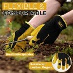 Men’s Leather Gardening Gloves - Durable and Breathable