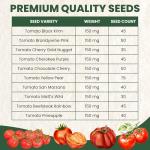 Diverse Tomato Seeds Pack for Indoor & Outdoor Gardening