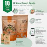10 Unique Non-GMO Carrot Seed Varieties Pack