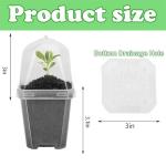 30PCS Clear Plant Nursery Pots with Humidity Dome