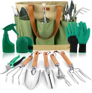 10-Piece Heavy Duty Stainless Steel Garden Tool Set
