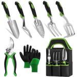 8-Piece Stainless Steel Garden Tool Set with Bag