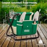 Stainless Steel 7-Piece Gardening Tool Set with Stool