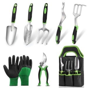 8-Piece Stainless Steel Garden Tool Set with Bag