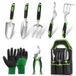 8-Piece Stainless Steel Garden Tool Set with Bag