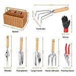 Gardening Tool Set with Basket and Pruning Shears