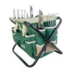 Stainless Steel 7-Piece Gardening Tool Set with Stool
