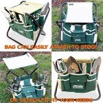 Stainless Steel 7-Piece Gardening Tool Set with Stool
