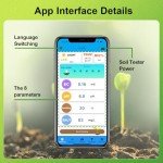 RYAKKA 8-in-1 Bluetooth Soil Tester for Gardens