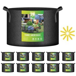 10-Pack Heavy Duty 20 Gallon Plant Bags