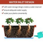 7-Pack Red Window Box Planter Set, 17 Inches