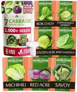 Home Grown 7 Varieties Cabbage Seeds for Planting