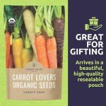 Organic Carrot Seeds Variety Pack for Planting