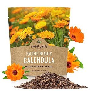 Calendula ‘Pacific Beauty Mix’ Wildflower Seeds Packet