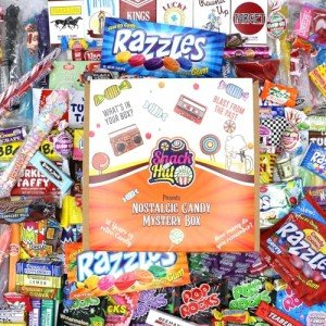 Snack Hut Retro Candy Gift Box - Vintage Candy Box - Nostalgic Assortment Boxes - 1940s 1950s 1960s 1970s 1980s Nostalgic Candy - Birthday Gift Ideas For Men Women & Children - Candy Gift Basket