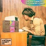 VINTAGE CANDY CO. 1980s RETRO CANDY GIFT BOX - 80s Nostalgia Candies - Flashback EIGHTIES Fun Gag Gift Basket - PERFECT '80s Candies For Adults, College Students, Men or Women, Kids, Teens