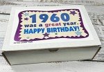 Retro 1960 Candy Gift Box for 64th Birthday