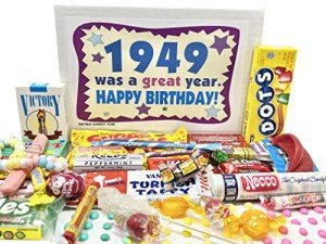 Nostalgic Retro Candy Gift Box for 75th Birthday