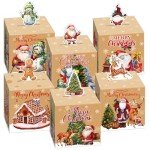 Retro Christmas Candy Gift Boxes - 24 Pack