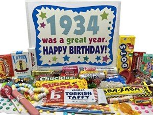 Nostalgic Retro Candy Gift Box for 90th Birthday