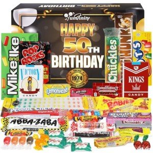 Retro Candy Gift Box for 50th Birthday Celebration