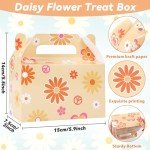 Retro Daisy Flower Candy Gift Boxes - 24 Pcs