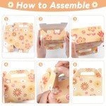Retro Daisy Flower Candy Gift Boxes - 24 Pcs