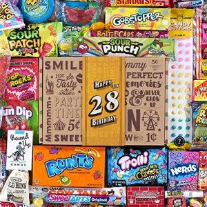 Retro Candy Gift Box for 28th Birthday Fun