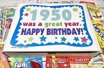 1950s Retro Candy Gift Box for 74th Birthday