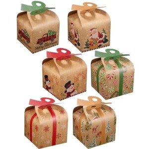 Retro Christmas Candy Gift Box Set - 24 Pcs