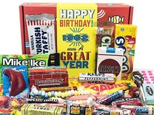 Retro Candy Gift Box for 62nd Birthday